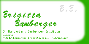 brigitta bamberger business card